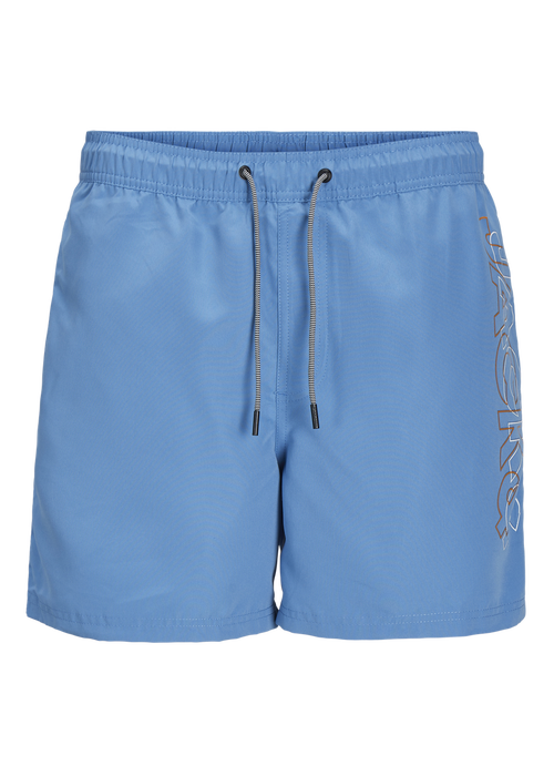 Jack & Jones Boys Blue Double Logo Swim Shorts (8-16yrs) - 8 Yrs Image 1