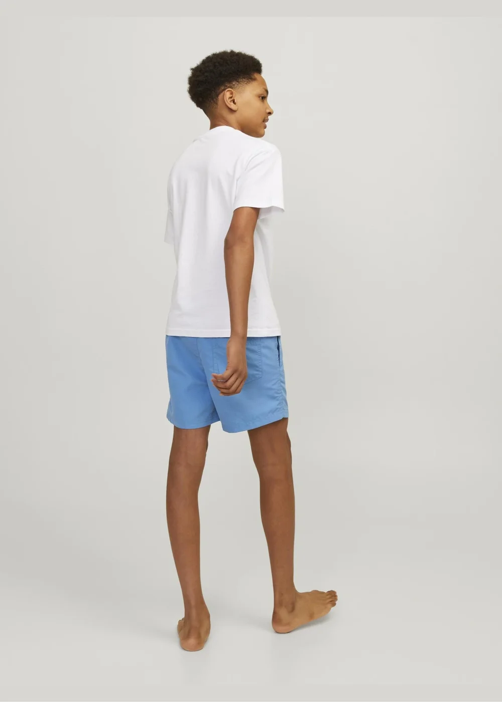 Jack & Jones Boys Blue Double Logo Swim Shorts (8-16yrs) - 8 Yrs Image 3