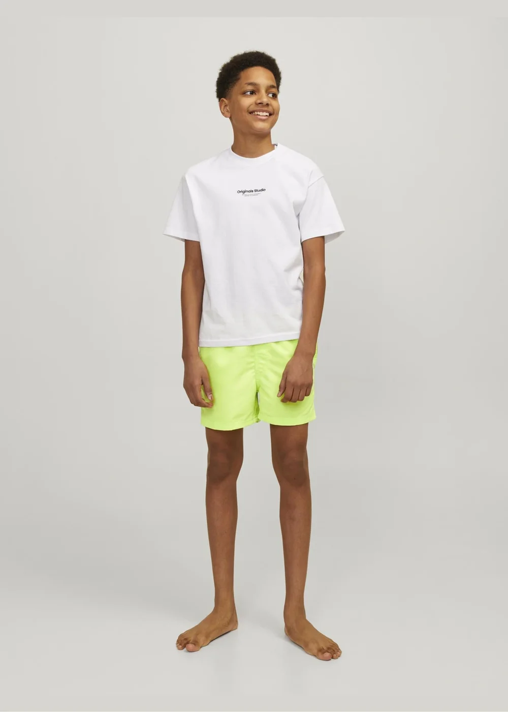 Jack & Jones Boys Green Double Logo Swim Shorts (8-16yrs) - Age 8 Years Image 3
