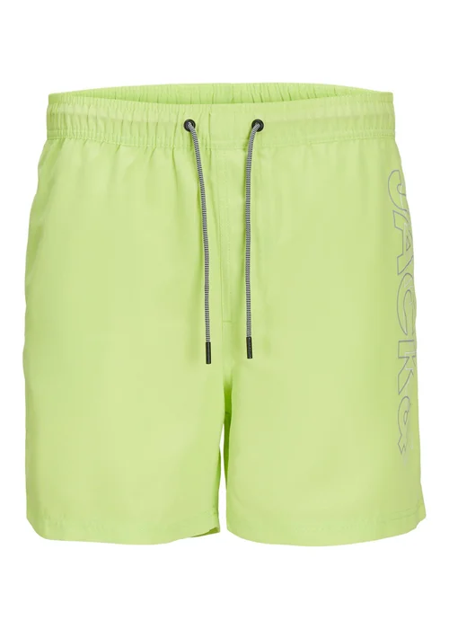 Jack & Jones Boys Green Double Logo Swim Shorts (8-16yrs) - Age 8 Years Image 1