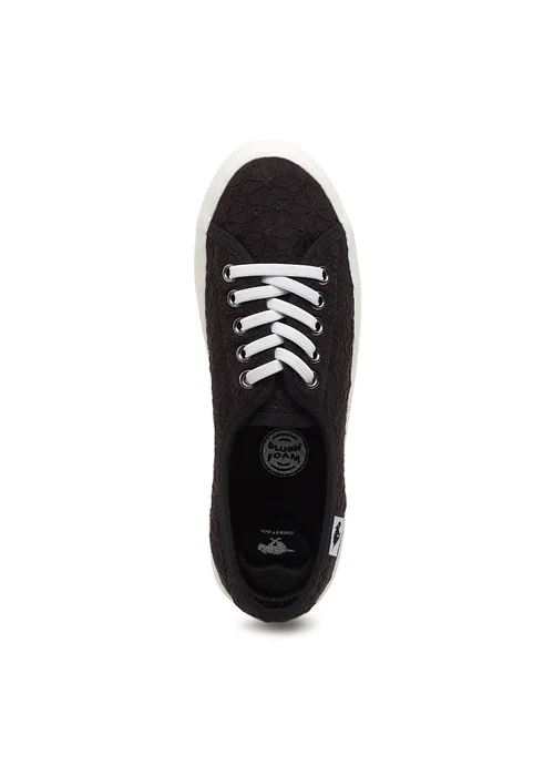 Rocket Dog Black Canvas Trainers - Size 3 Image 6