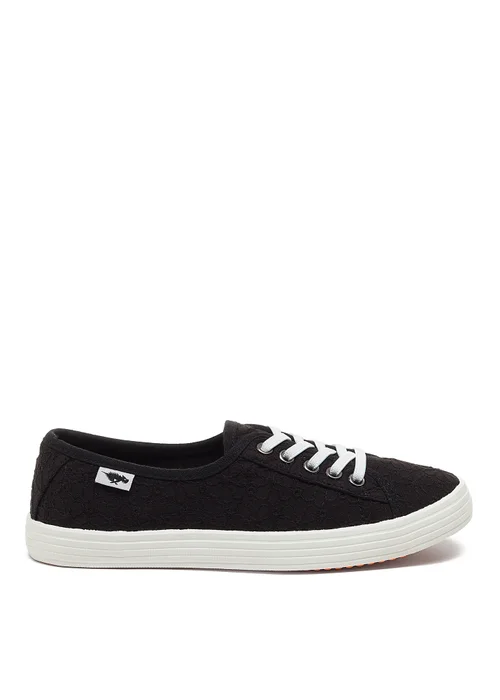 Rocket Dog Black Canvas Trainers - Size 3 Image 2