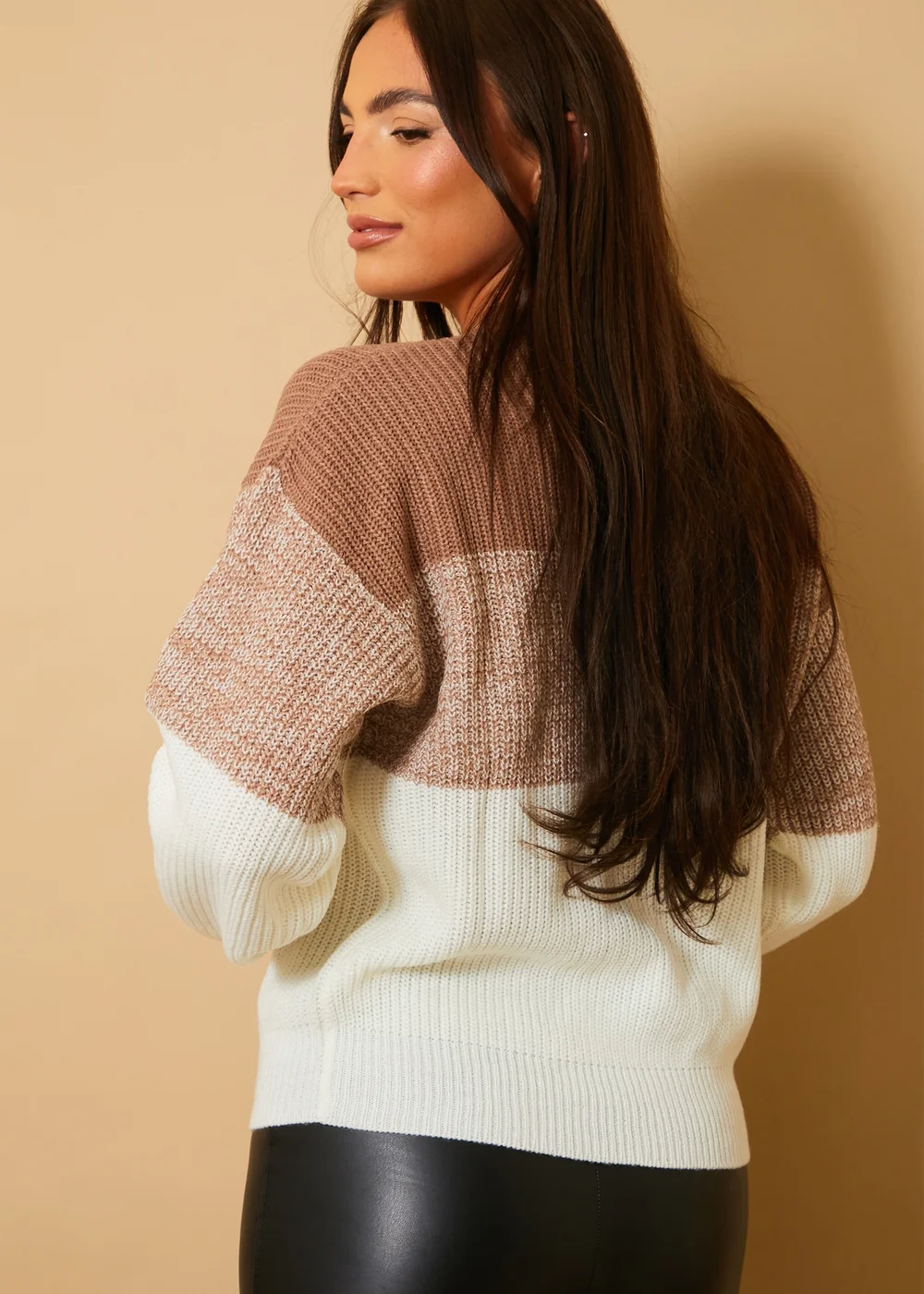 In The Style Mocha Tonal Jumper - 06-08 Image 9