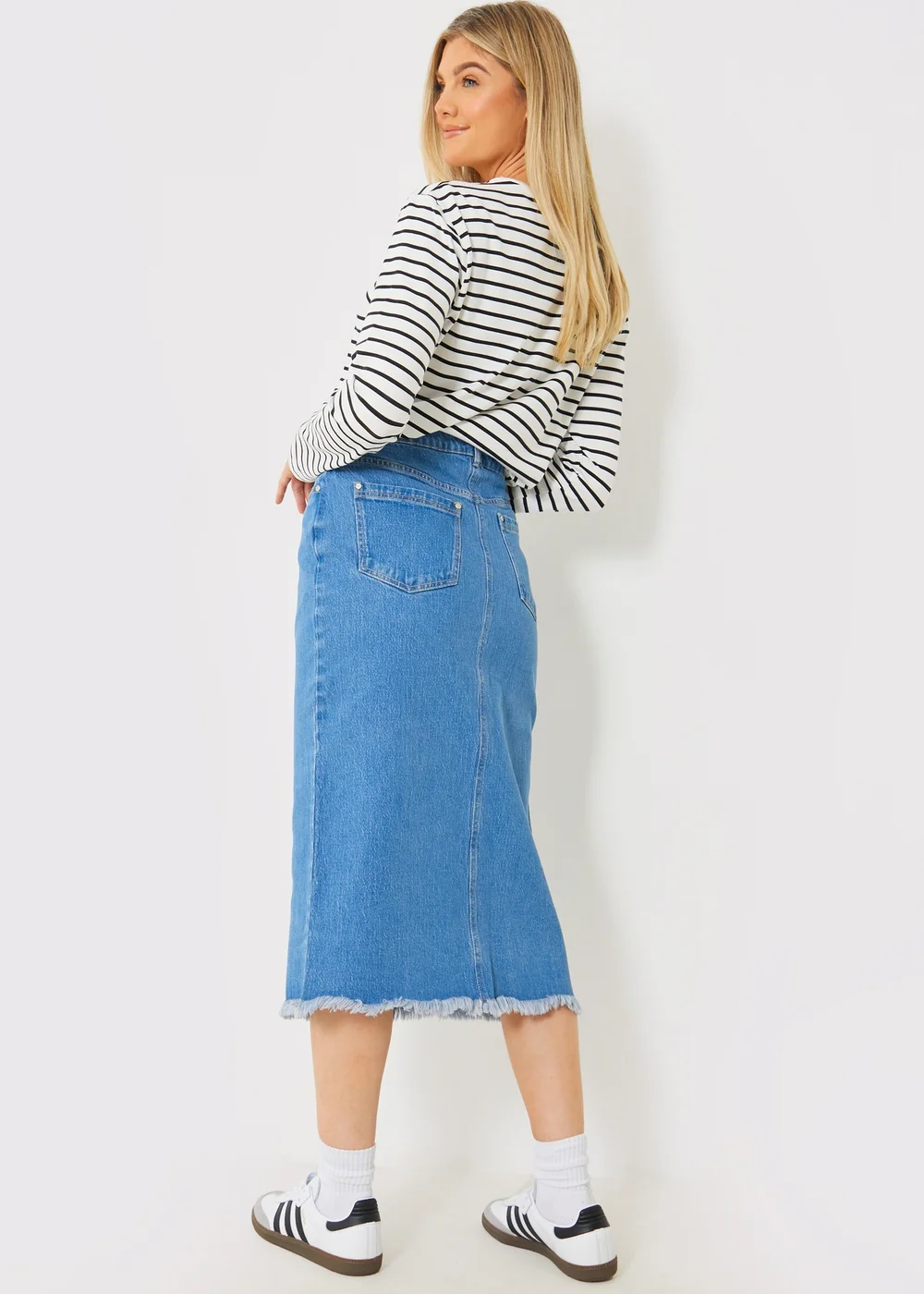 In the Style Jac Jossa Denim Midi Skirt - 8 Image 5