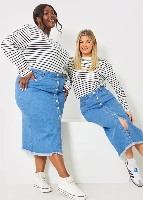 In the Style Jac Jossa Denim Midi Skirt - 8 Image 2