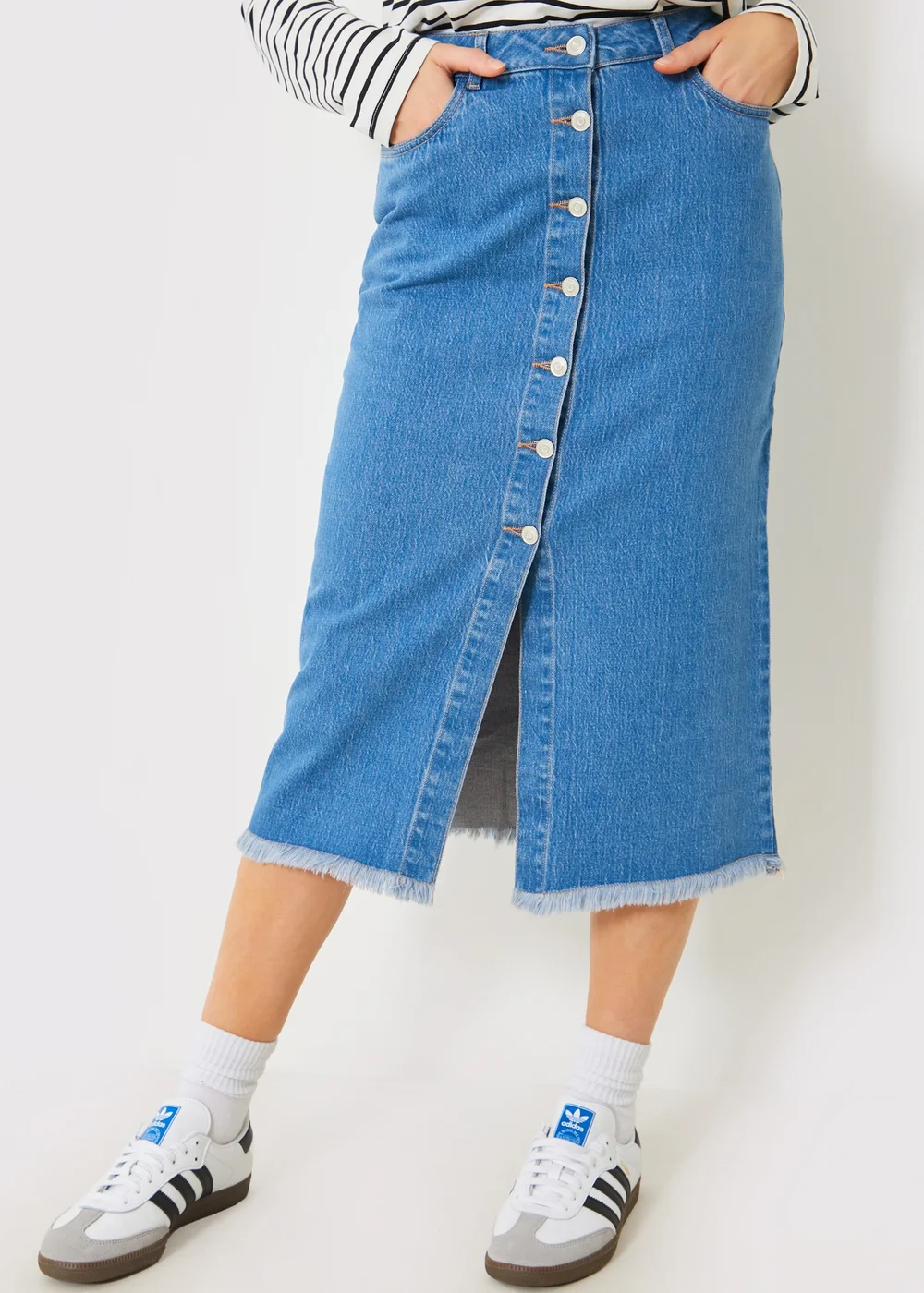 In the Style Jac Jossa Denim Midi Skirt - 8 Image 4