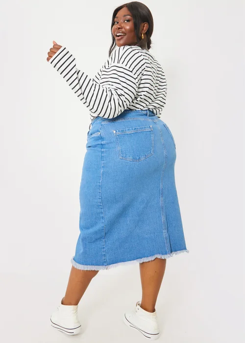 In the Style Jac Jossa Denim Midi Skirt - 8 Image 7