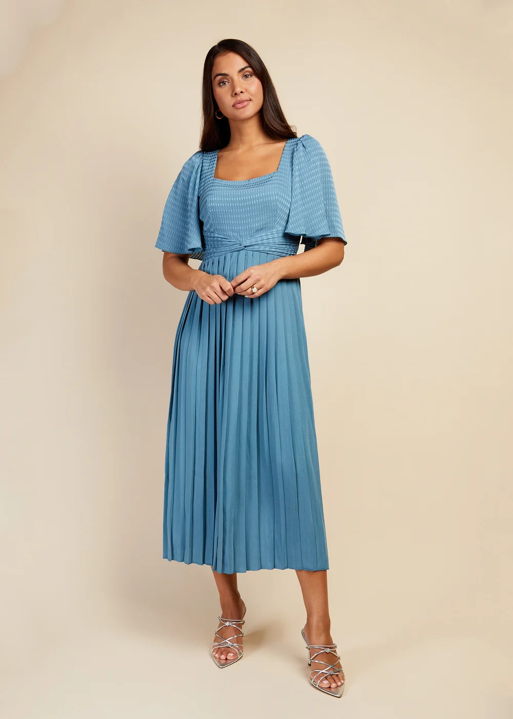 Little Mistress Check and Pleated Hem Midi - 8 Image 1