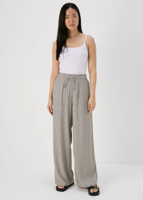 Sage Green Linen Wide Leg Trousers - 8 Image 1