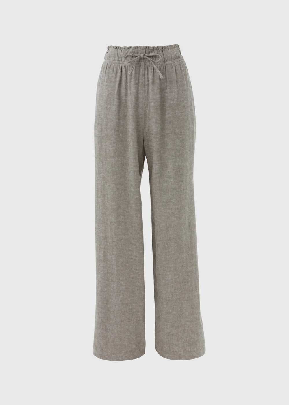 Sage Green Linen Wide Leg Trousers - 8 Image 5
