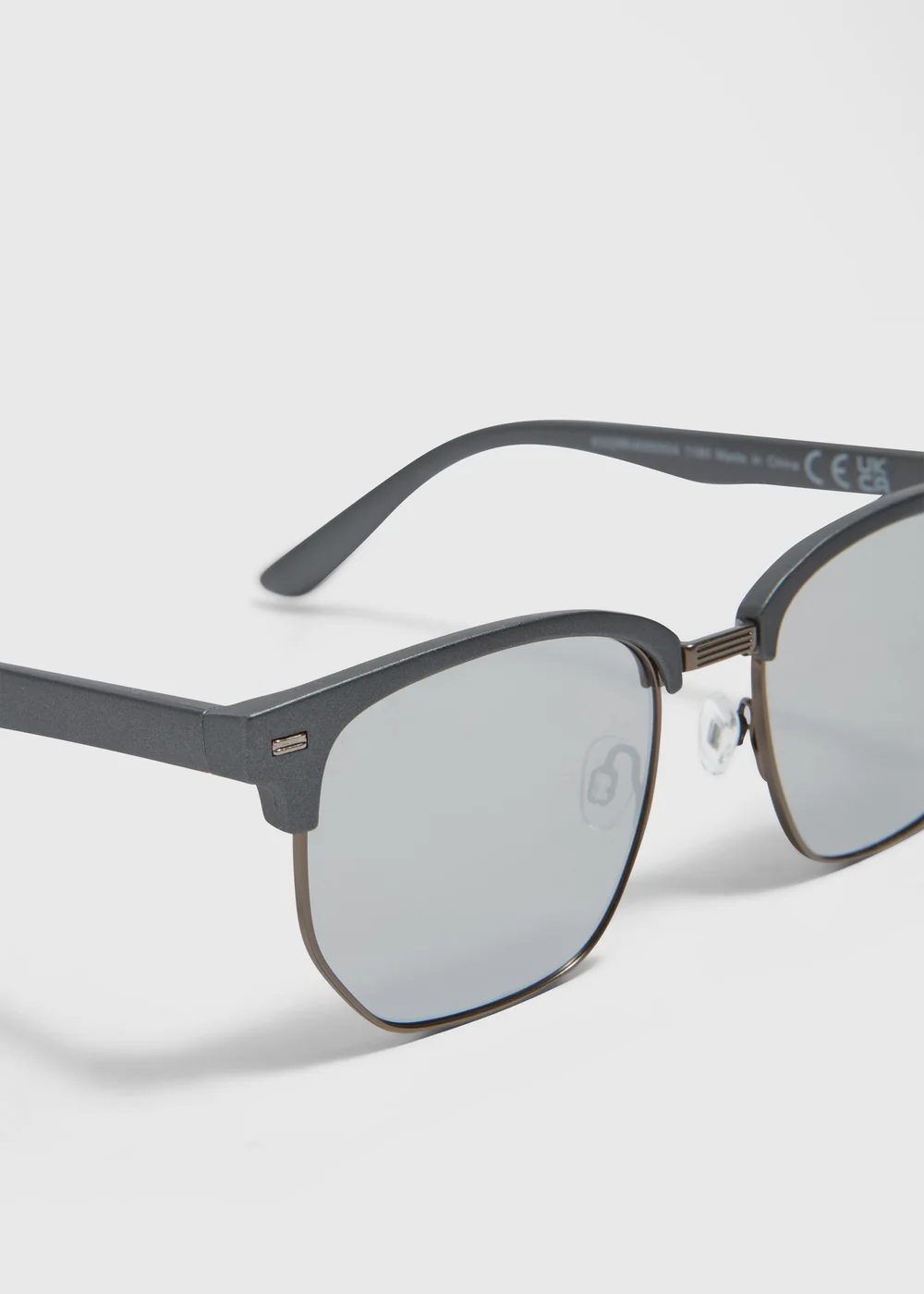 Grey Clubmaster Sunglasses Image 2