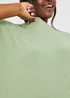 In The Style Sage Ribbed Oversized T-Shirt - Size 8 Image 9