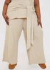 In The Style Stone Soft Ribbed Waist Drape Trousers - Size 8 Image 7