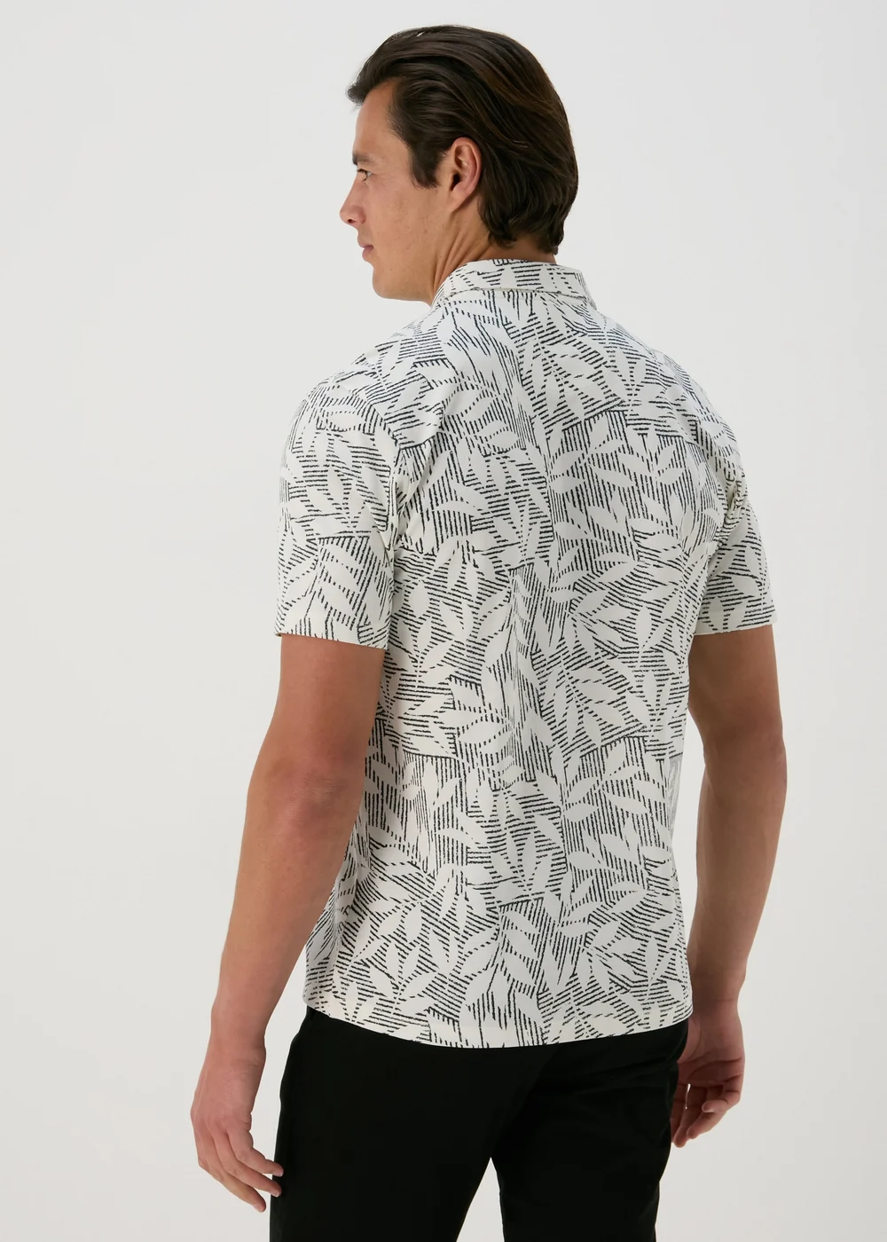 Ecru Leaf Polo Shirt - S Image 2