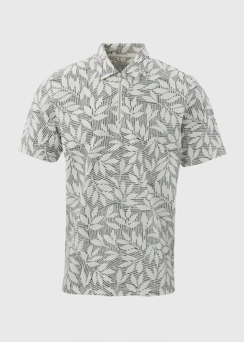 Ecru Leaf Polo Shirt - S Image 5
