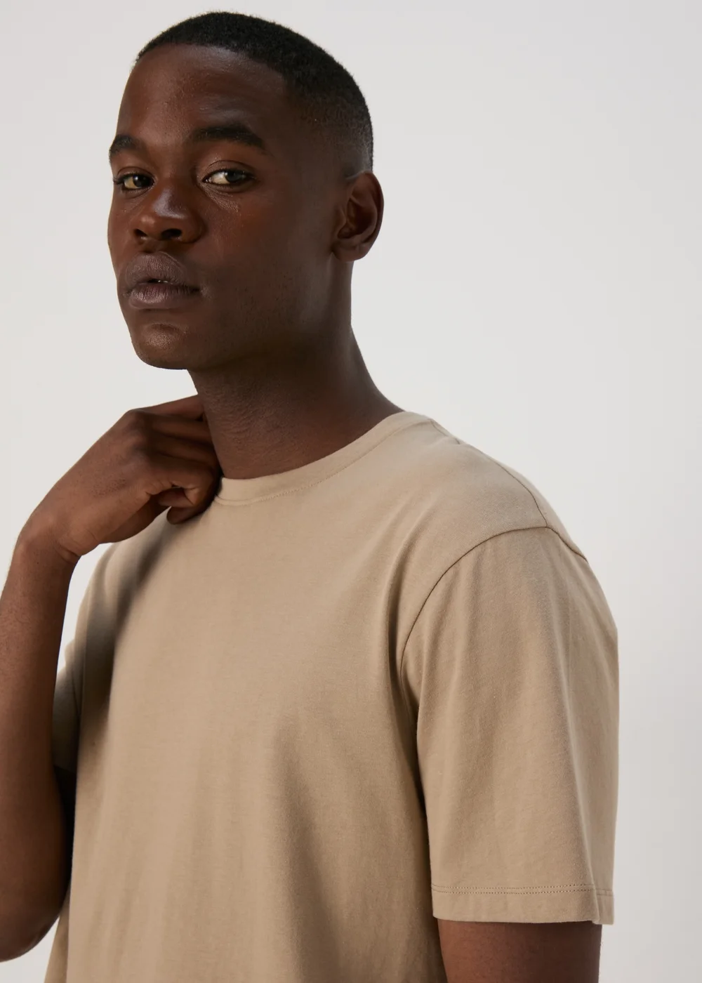 3 Pack Plain Neutral T-Shirts - S Image 3
