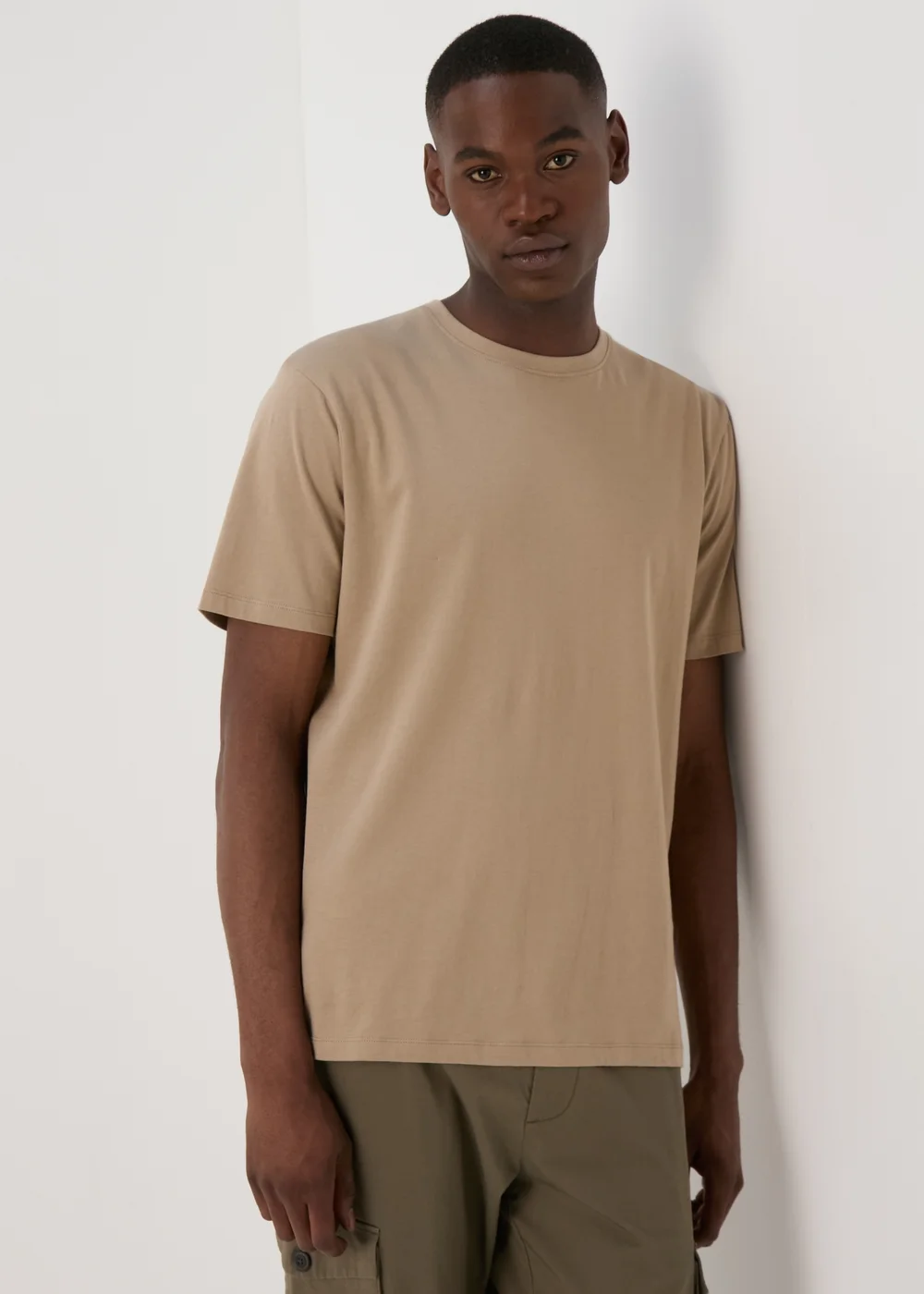 3 Pack Plain Neutral T-Shirts - S Image 1
