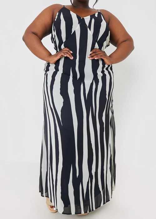 In the Style Jac Jossa Black Print Cut Out Maxi Dress - 8 Image 6