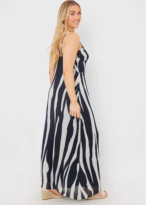 In the Style Jac Jossa Black Print Cut Out Maxi Dress - 8 Image 5