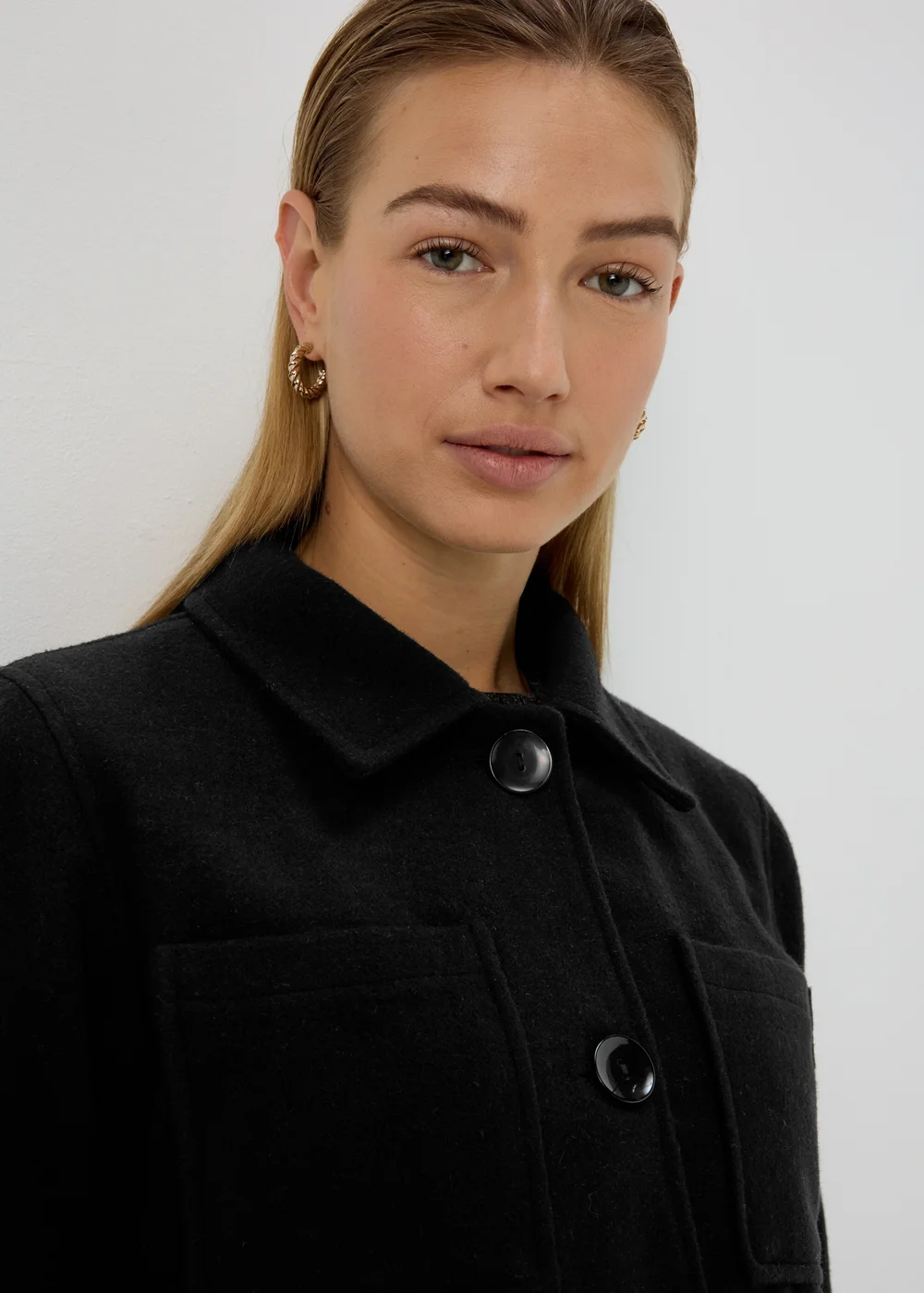 Black Pocket Detail Jacket - 8 Image 3