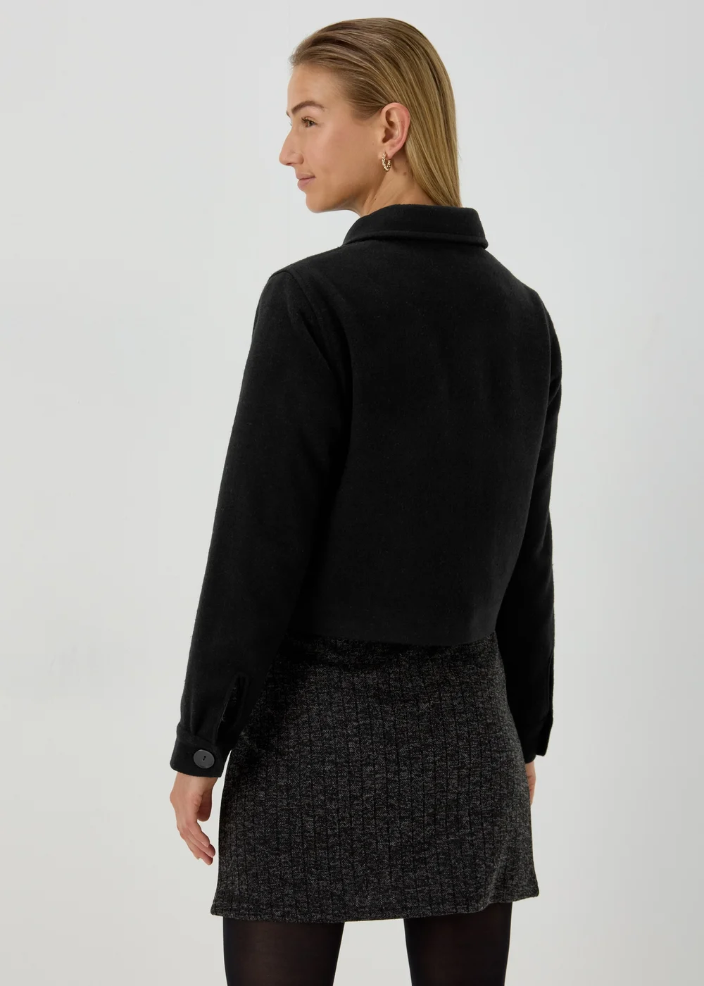 Black Pocket Detail Jacket - 8 Image 2