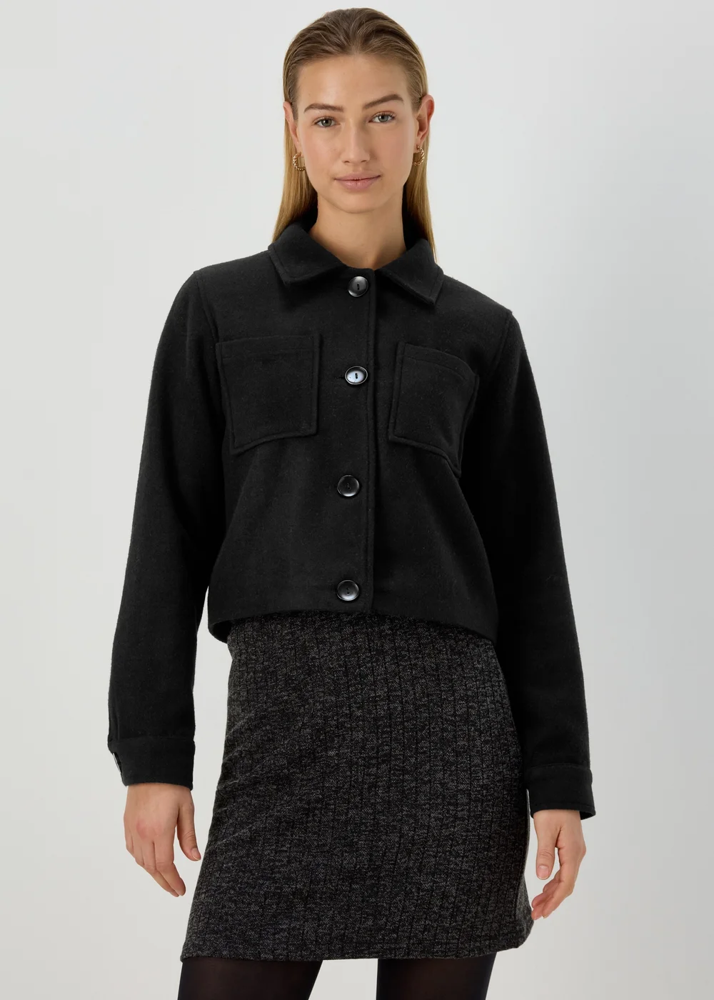 Black Pocket Detail Jacket - 8 Image 1