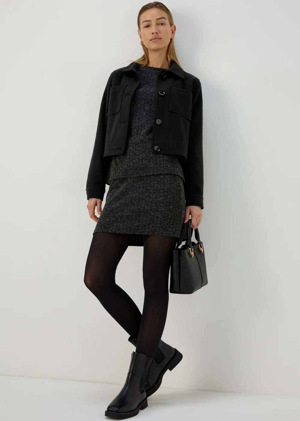 Black Pocket Detail Jacket - 8 Image 4