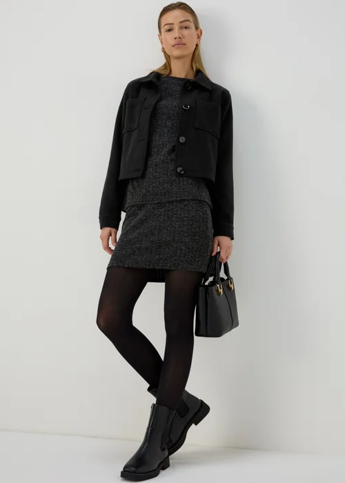 Black Pocket Detail Jacket - 8 Image 4