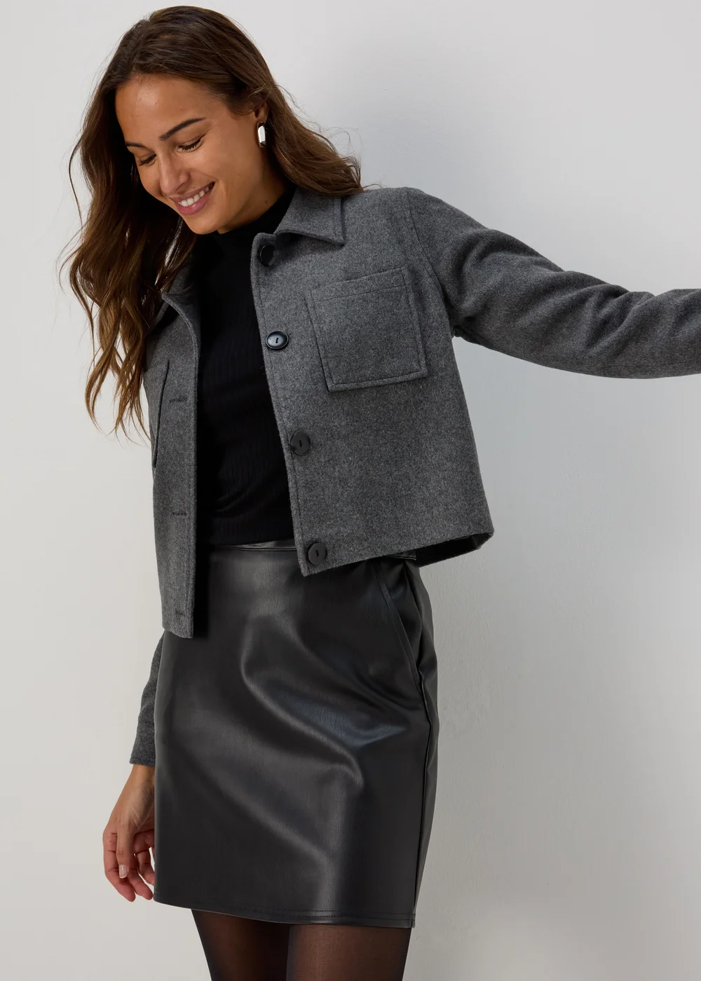 Grey Pocket Detail Jacket - 8 Image 3