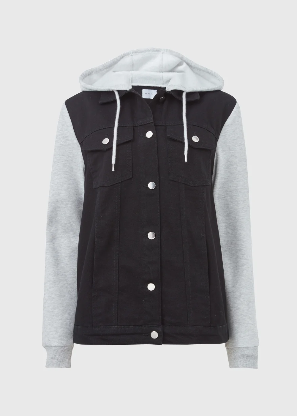 Black Denim Jersey Jacket - 8 Image 5