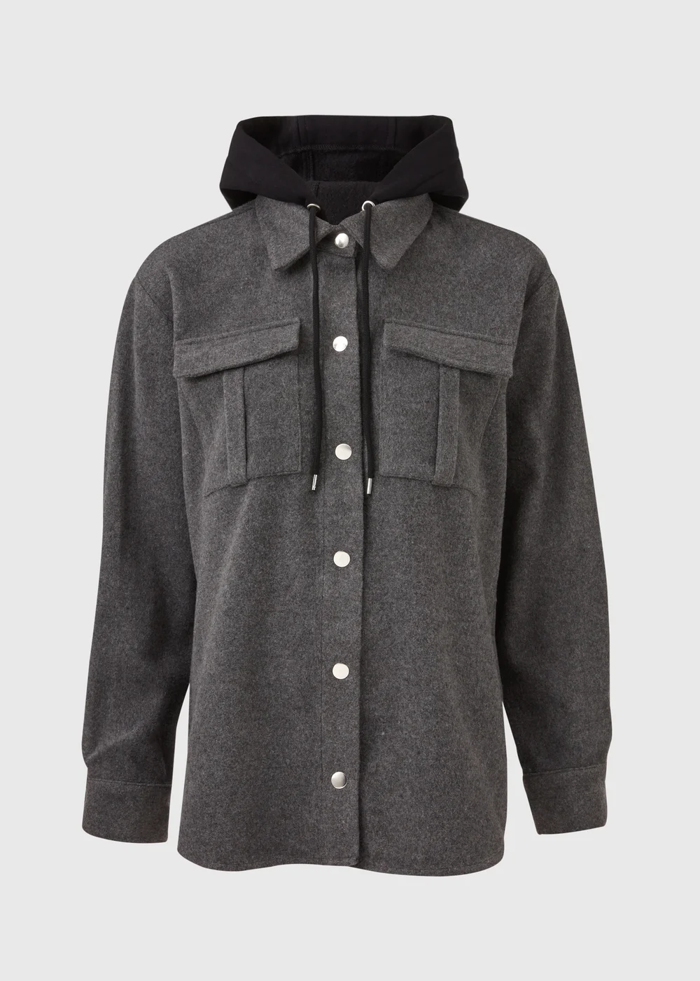 Grey Hooded Utility Jacket - 8 Image 5