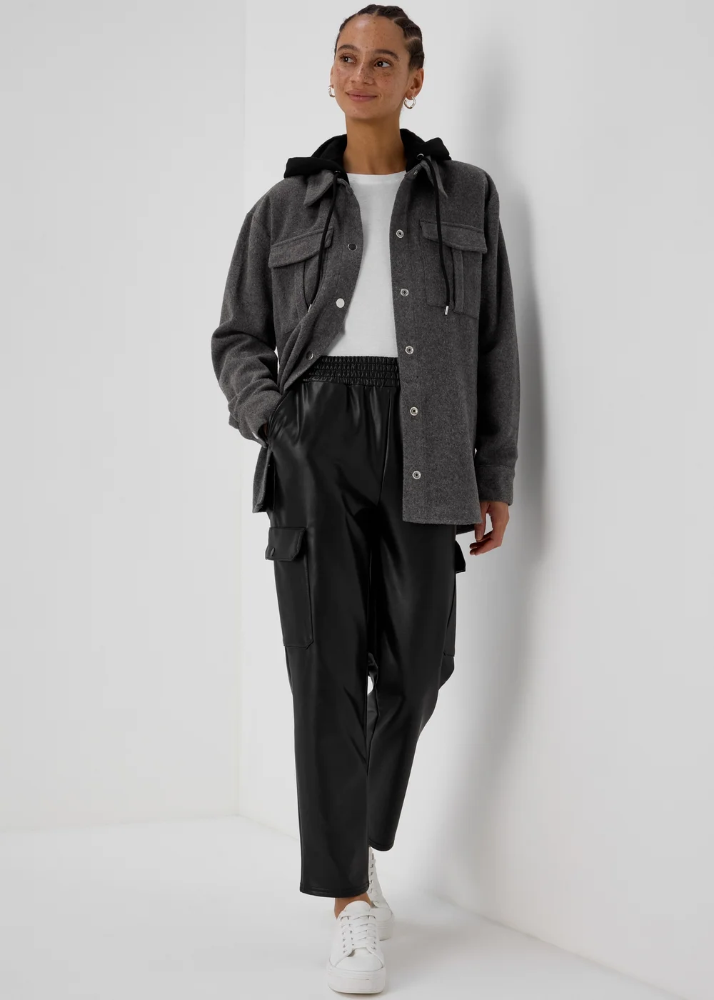Grey Hooded Utility Jacket - 8 Image 4