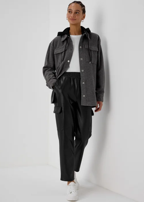 Grey Hooded Utility Jacket - 8 Image 4