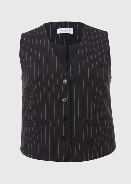 Black Pinstripe Waistcoat - 8 Image 5