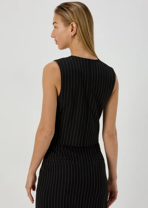 Black Pinstripe Waistcoat - 8 Image 2