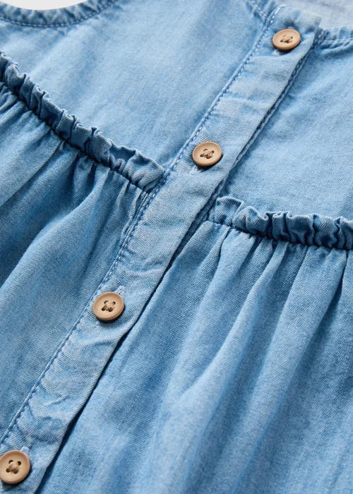 Baby Blue Chambray Dress (Newborn-23mths) - 0-3 months Image 2