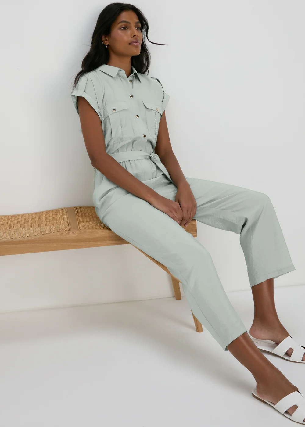 Et Vous Sage Utility Airflow Jumpsuit - 8 Image 1
