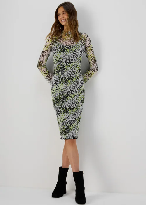 Multicolour Mesh Column Midi Dress - 8 Image 4