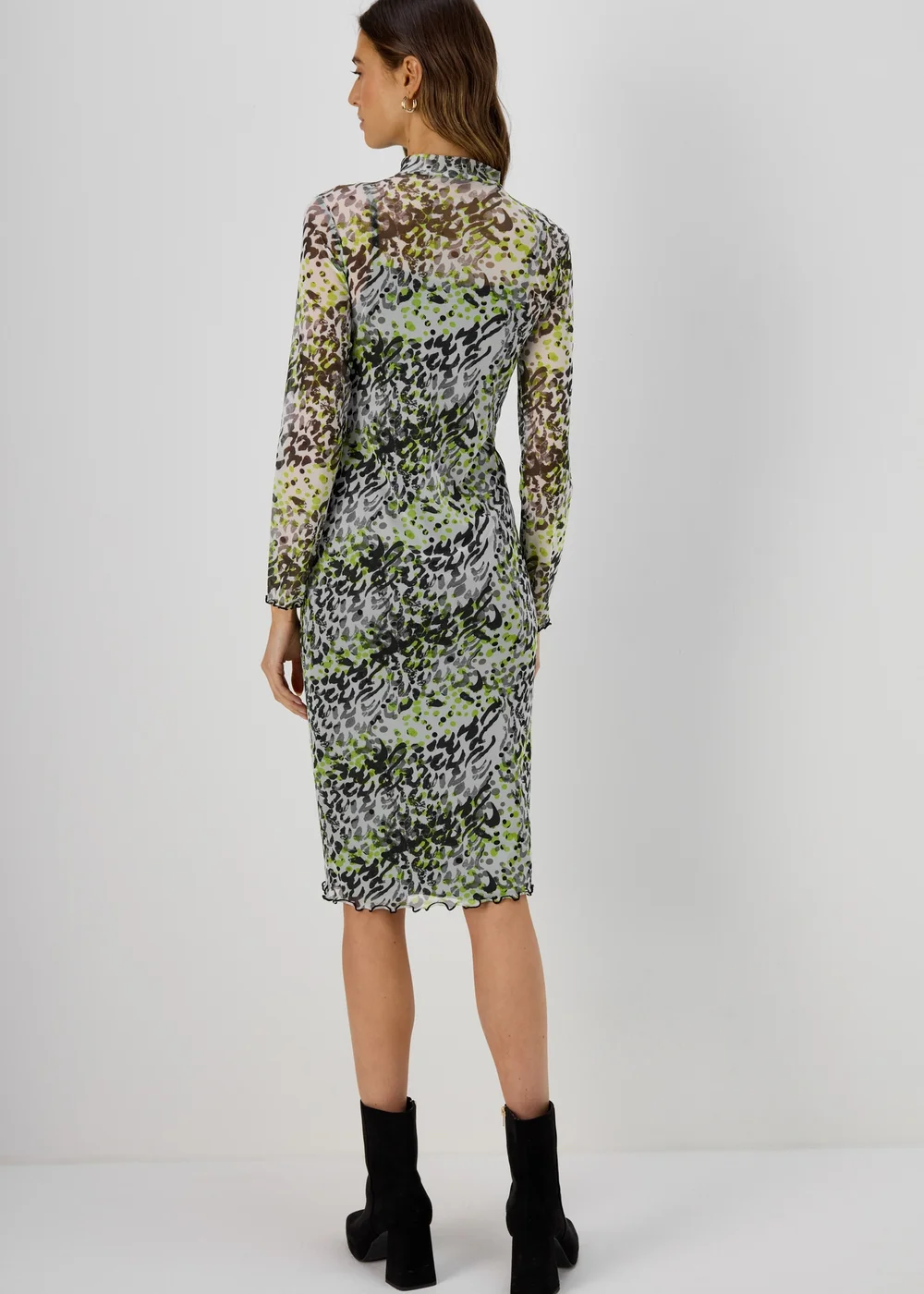 Multicolour Mesh Column Midi Dress - 8 Image 2