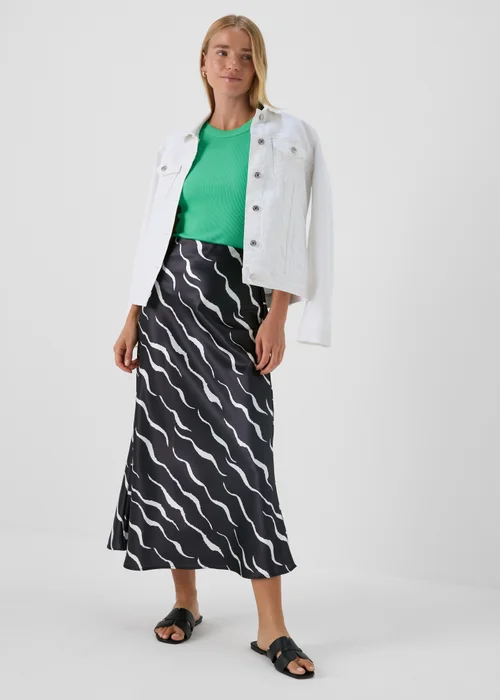 Printed Satin Midi Skirt - 8 Image 4