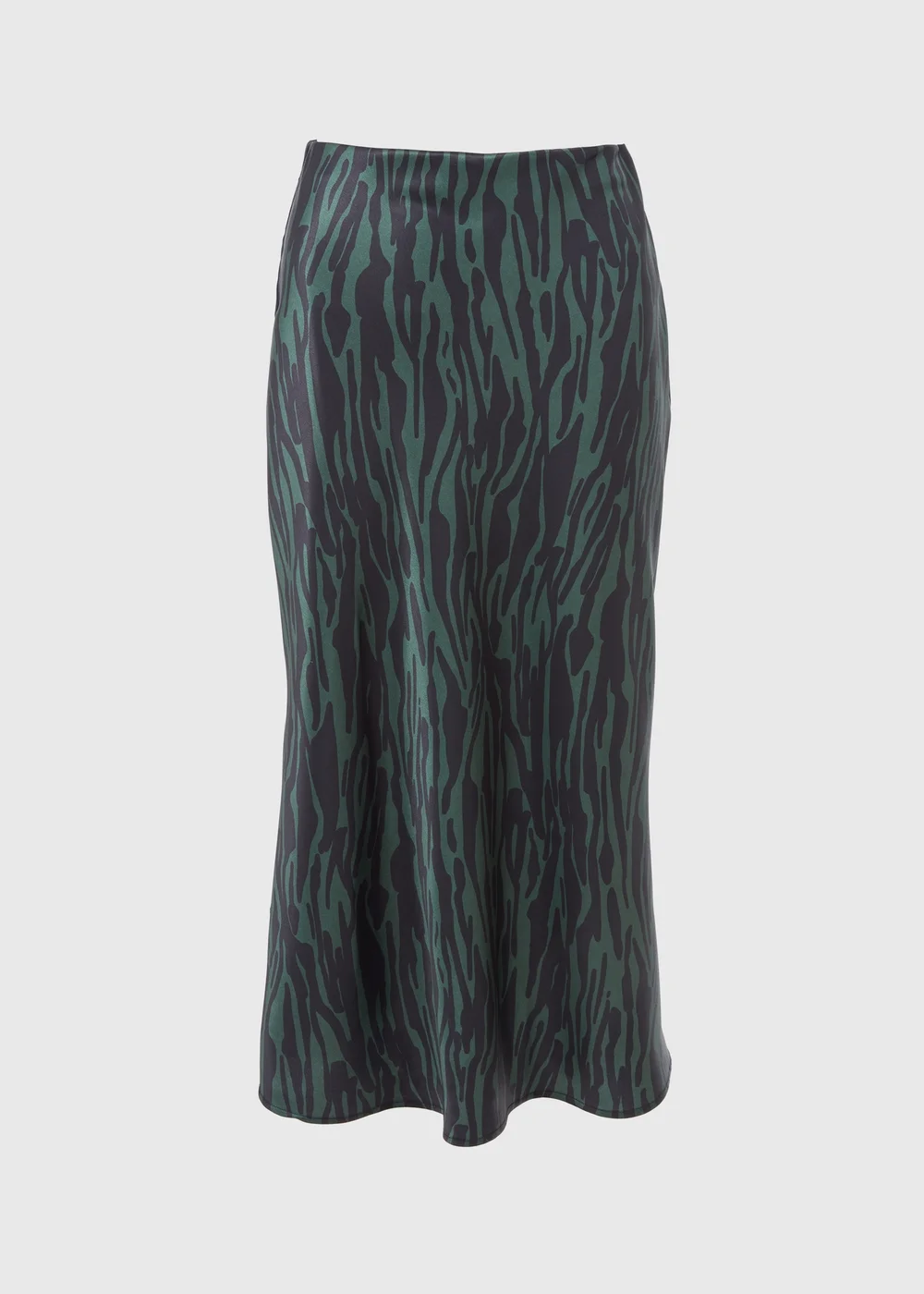 Khaki Satin Midi Skirt - 8 Image 5