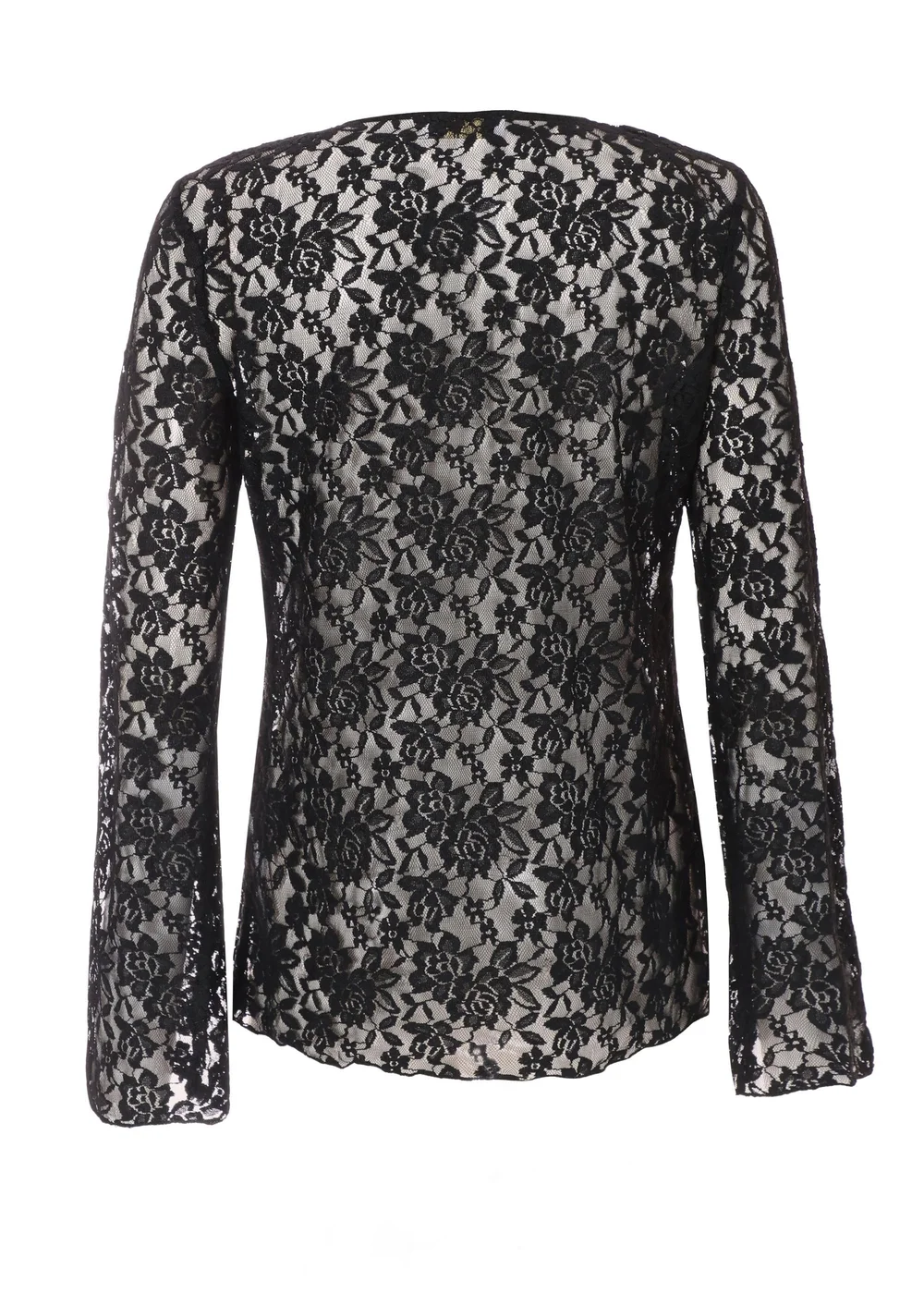 Quiz Black Lace Tie Front Top - 6 Image 5