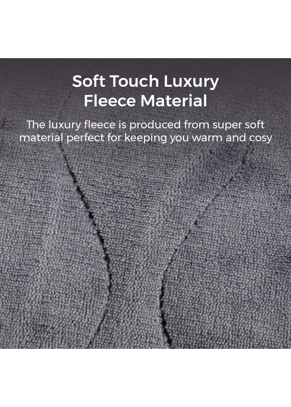 Carmen Fleece Luxury Electric Heated Throw and Over Blanket Grey - No Size Image 4