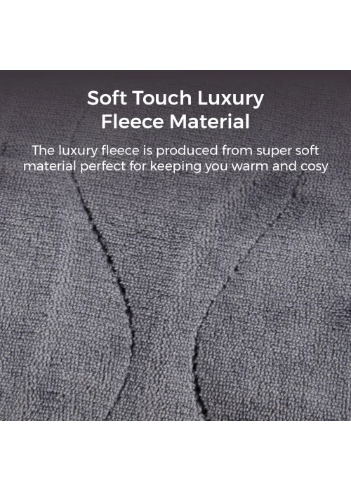 Carmen Fleece Luxury Electric Heated Throw and Over Blanket Grey - No Size Image 4