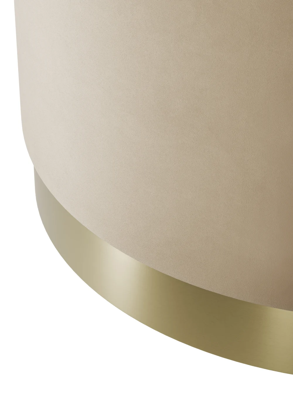 LPD Furniture Lara Pouffe Beige Velvet Large - No Size Image 2