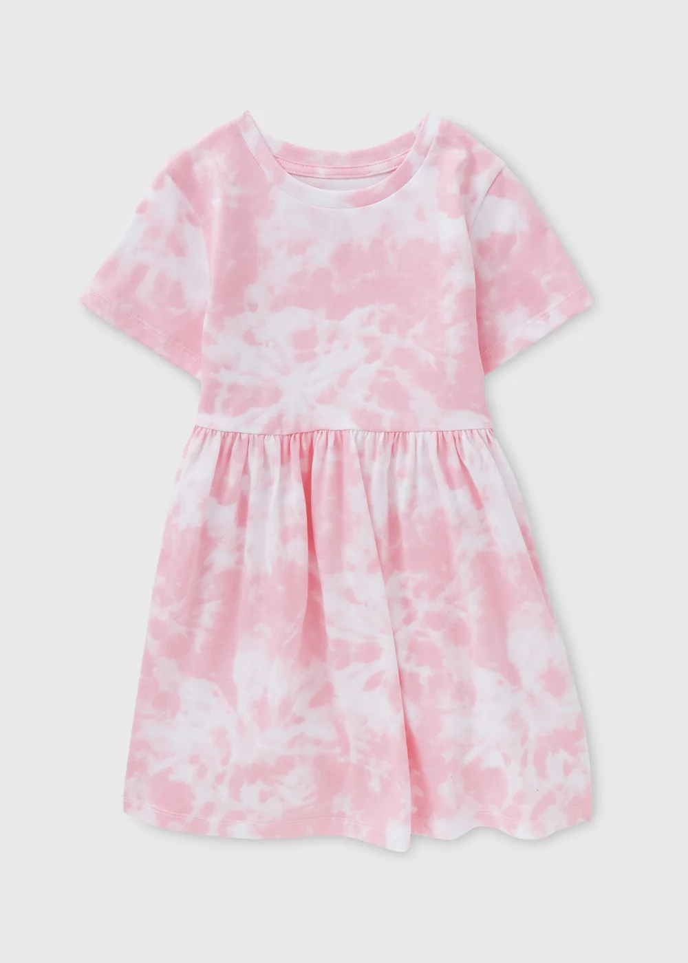 Girls Pink Tie Dye Dress (1-7yrs) - 1-1.5 Yrs Image 1