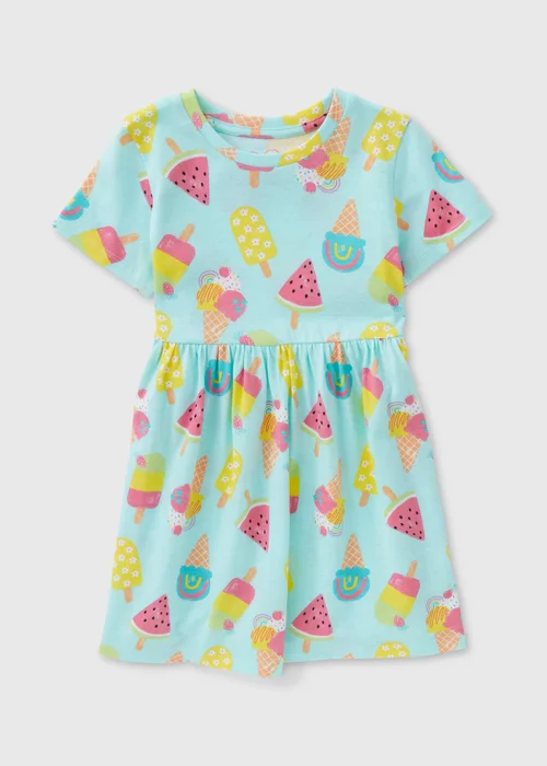 Girls Aqua Lolly Dress (1-7yrs) - 1-1.5 Yrs Image 1