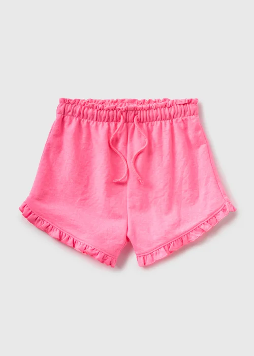 Girls Hot Pink Sweat Shorts (1-7yrs) - 1 half year to 2 Image 1