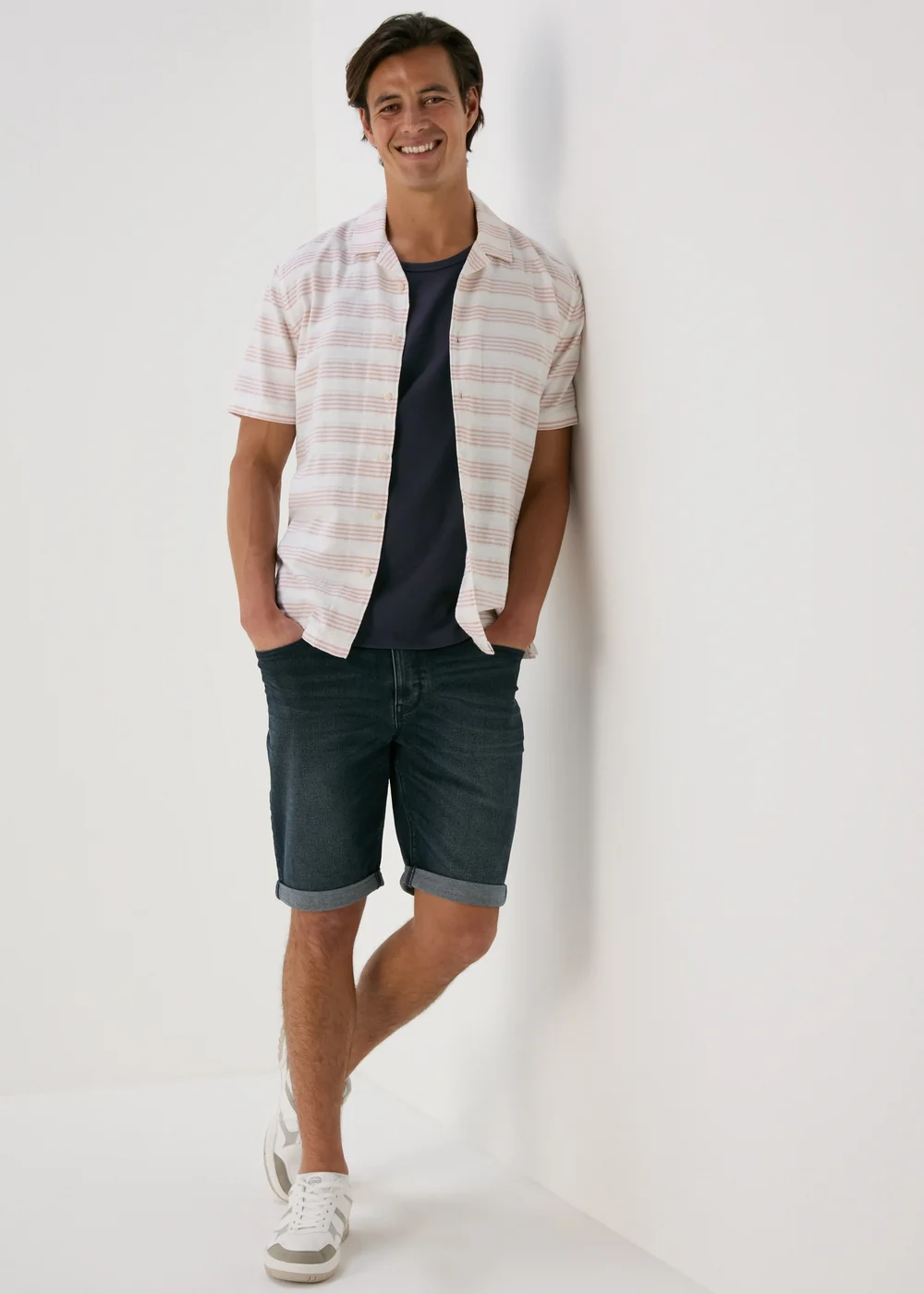 Navy Ribbed Vest - S Image 4