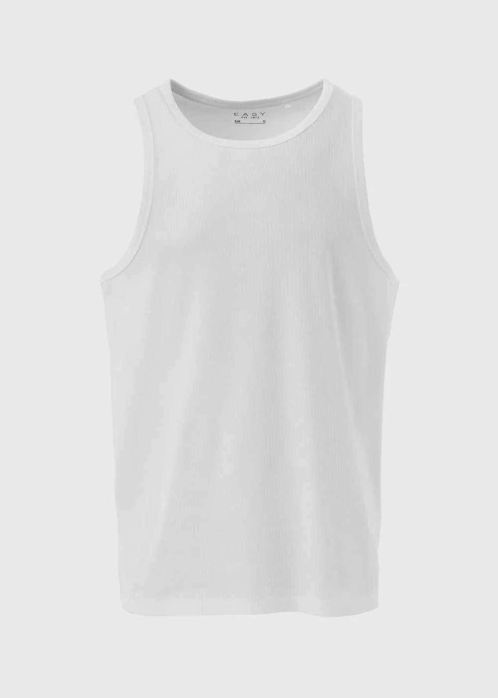 White Ribbed Vest - S Image 5